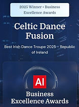 Certificate recognizing Irish dance performance excellence