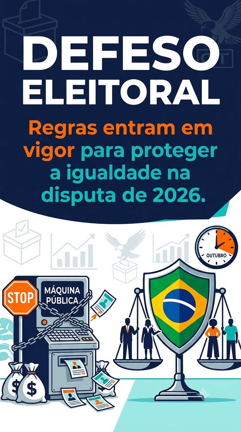 Defeso Eleitoral: Regras entram em vigor para proteger a igualdade na disputa de 2026