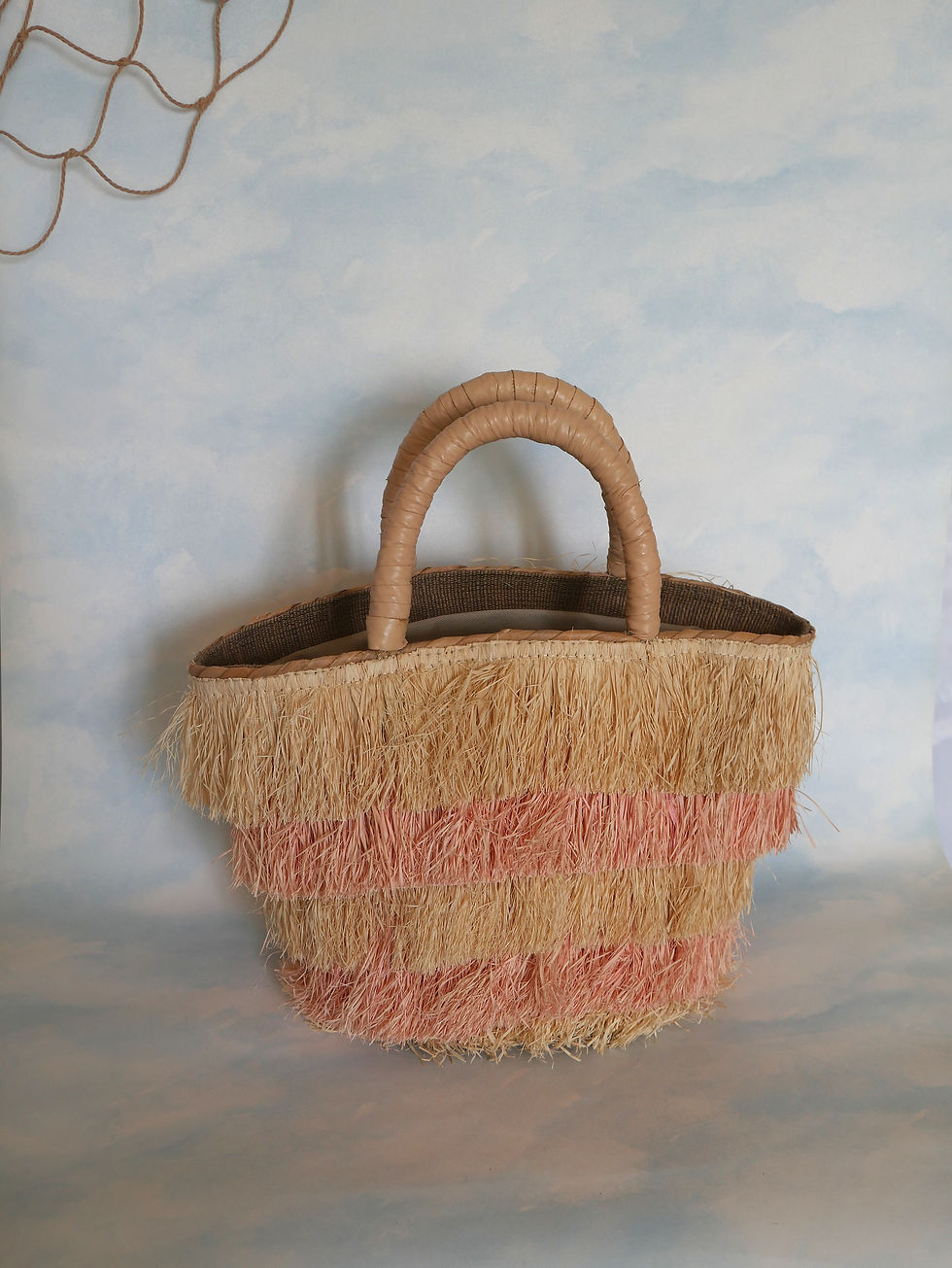 Thumbnail: Beach Club Vintage Raffia Bag