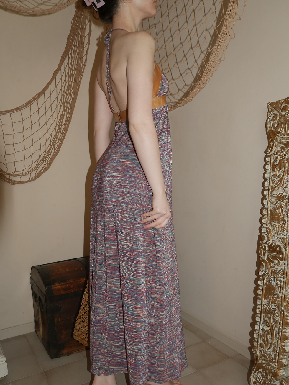 Thumbnail: Twilight Tide Ingwa Melero Vintage Y2K Boho Chic Dress