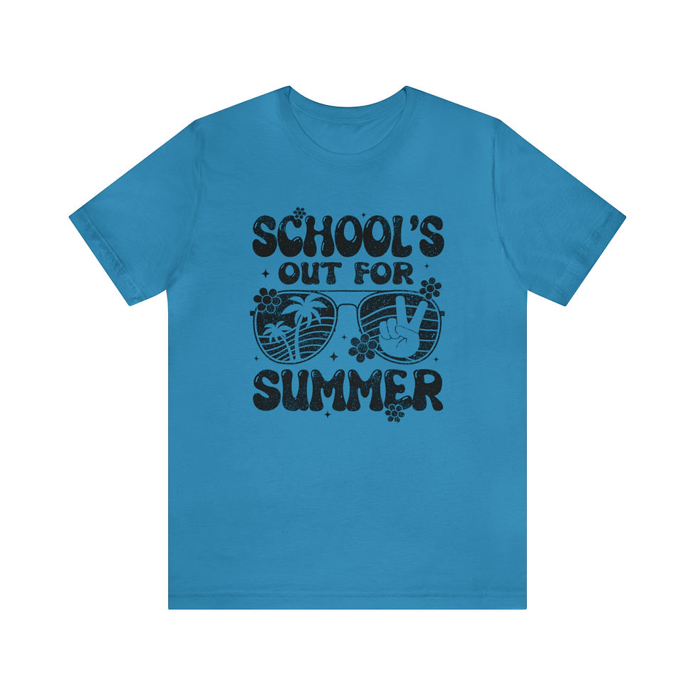 School's Out For Summer Shirt - Black Print