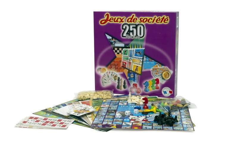 JEU DE SOCIETE 250 JEUX 41X33.5X38CM COFFRET