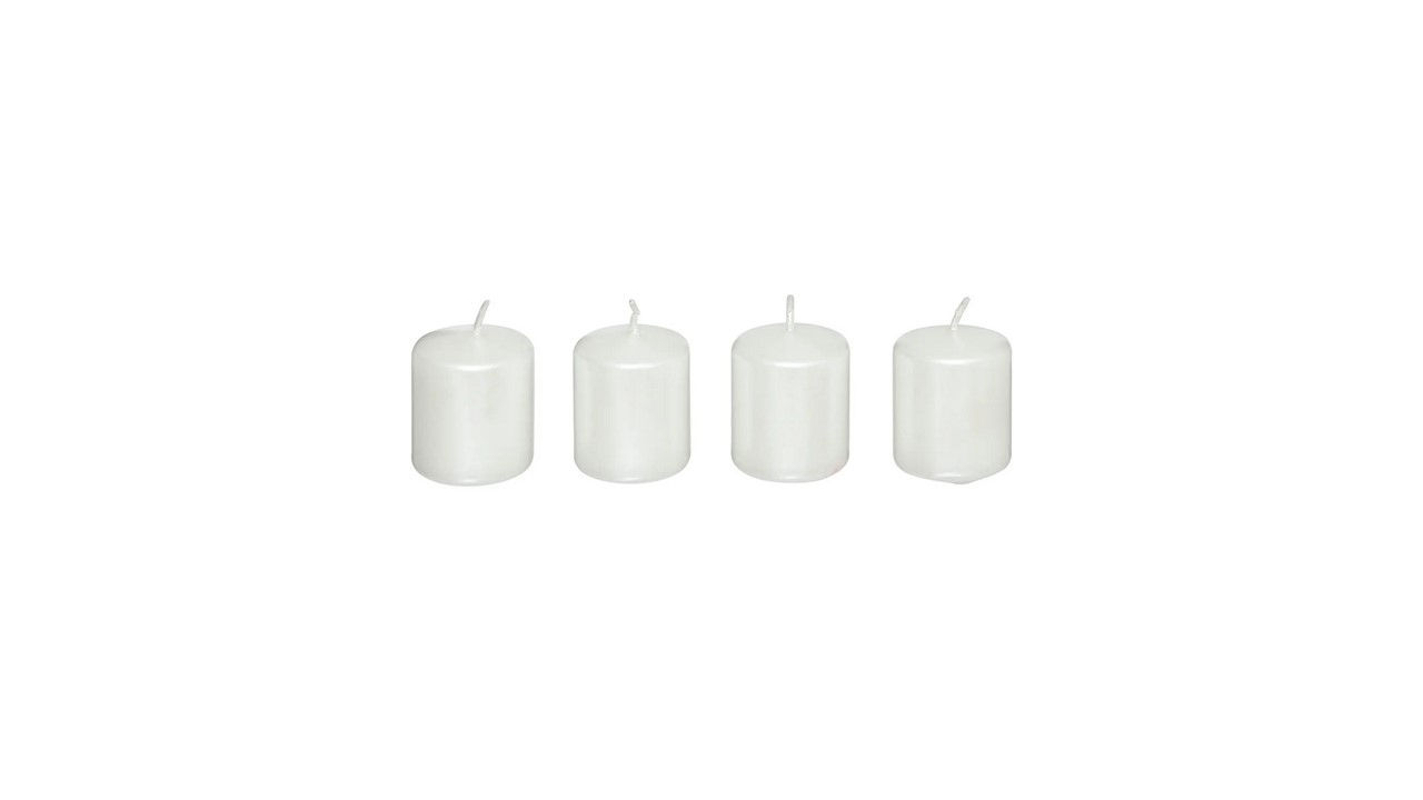 DN BOUGIE VOTIVE X4 SATIN BLANC 160G WB