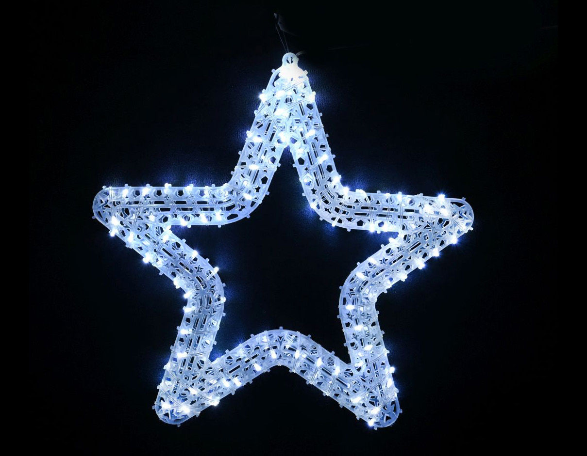 DN ELECT ETOILE LED FANTAISIE CLIGNOTANTE 40CM BLANC PB