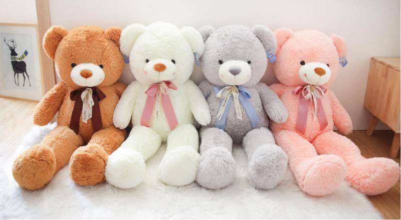 PELUCHE OURS 140CM 4COULASS PASTEL SACH