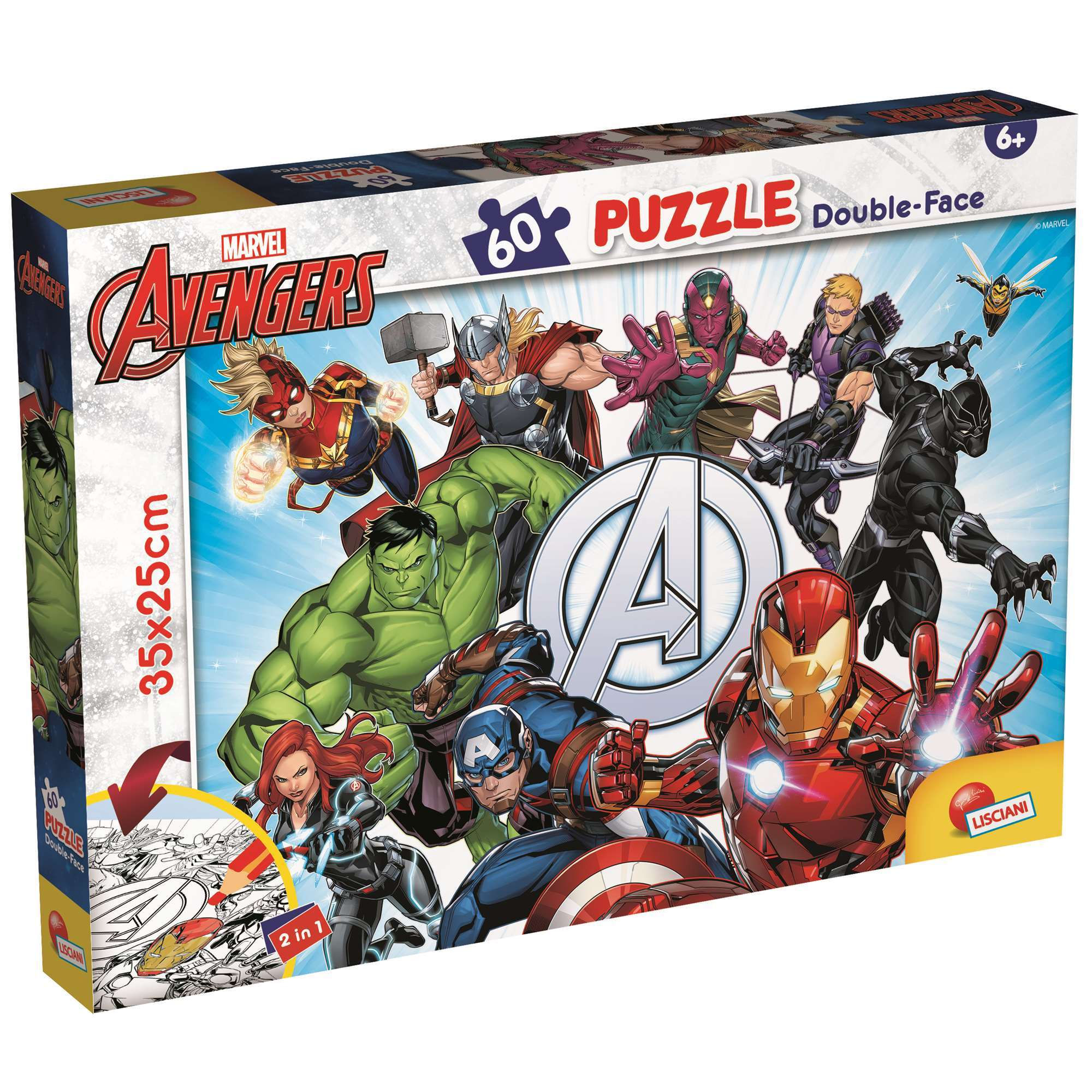 PUZZLE ENF 60 PCES DOUBLE FACE MARVEL AVENGERS GB