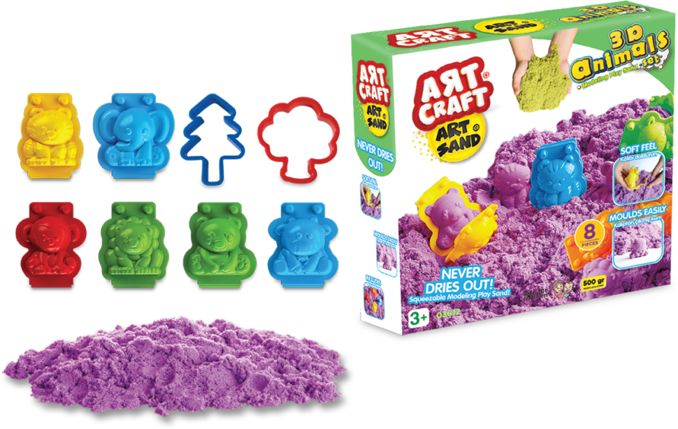 JEU CREATIF SABLE A MODELER ART CRAFT + ACC 3D ANIAMUX GB