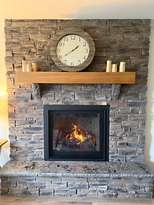 Gas fireplace new build home