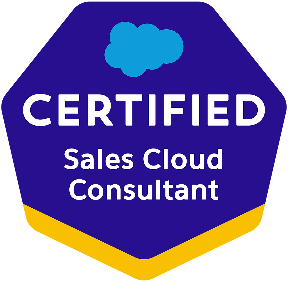 CERTIFIED Sales Cloud Consultant badge