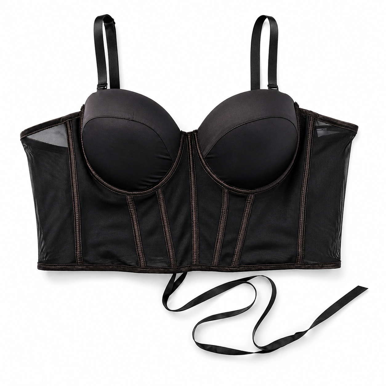 Corset Con Copas Negro G