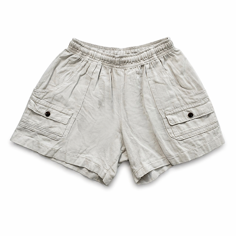 Miniatura: Short Lino Beige Cafe XS Sin Marca