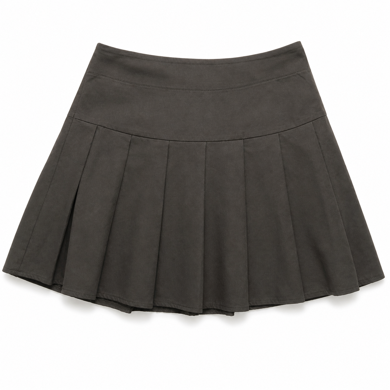 Falda Negra Tableada Vintage M