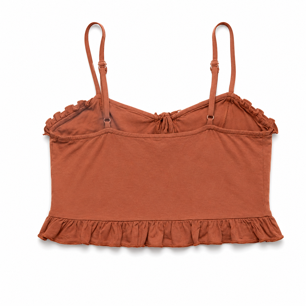 Miniatura: Top Crop Volantes Terracota L.A. Hearts S/M