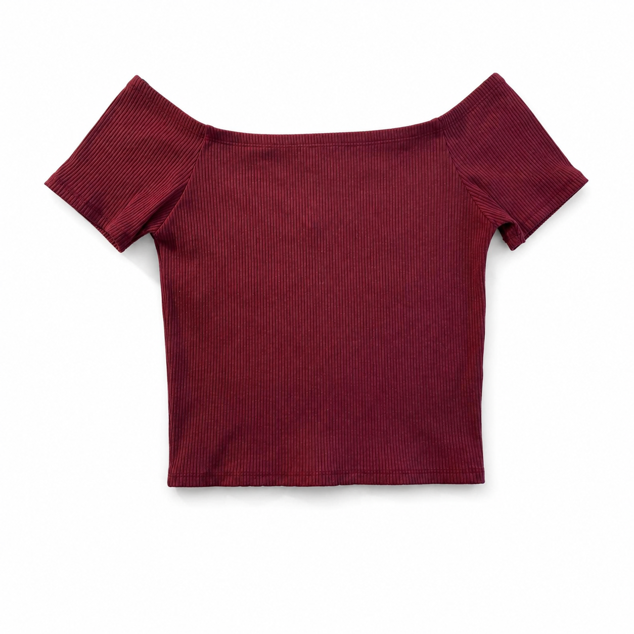 Blusa Hombros Descubiertos Rojo Vino M Shasa