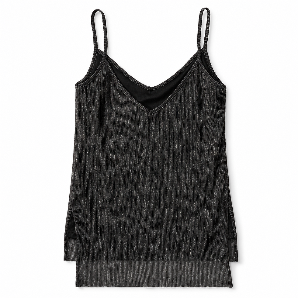 Miniatura: Blusa Tirantes Brillos Negro S Cuidado Con El Perro