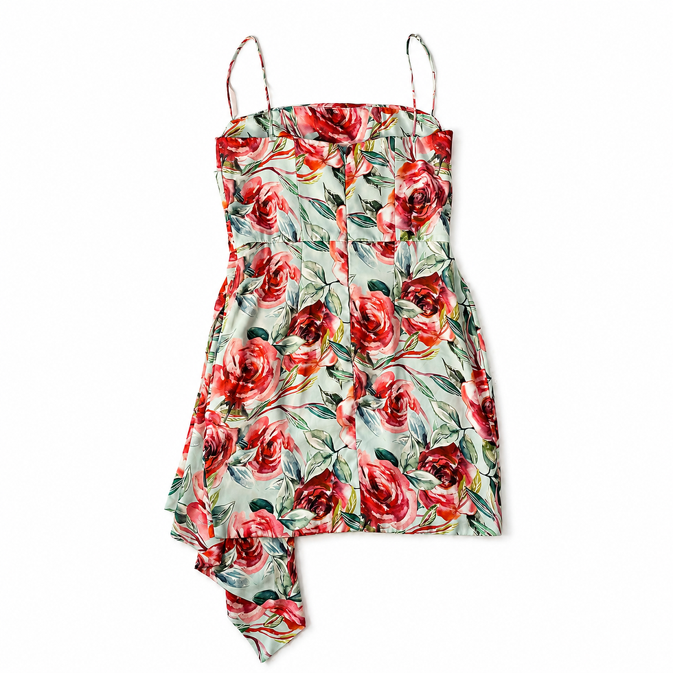 Miniatura: Vestido Corto Corset Floral Hecho A Mano S