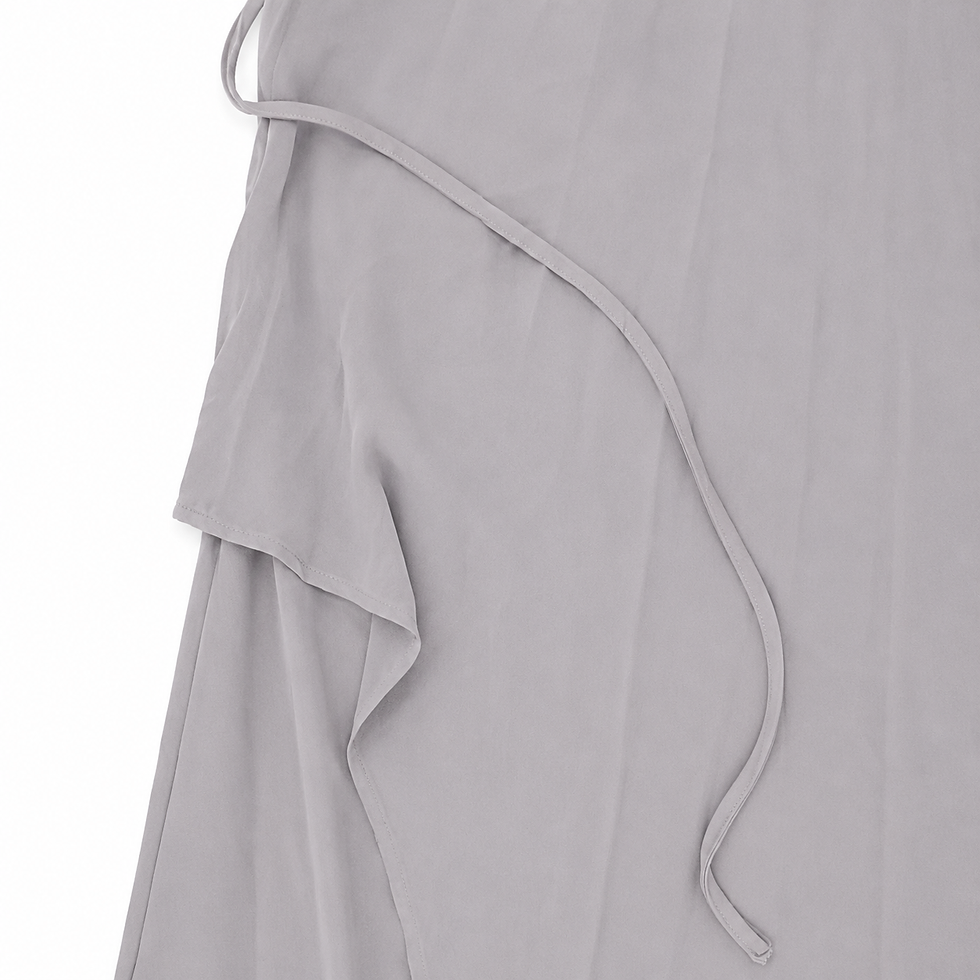 Miniatura: Vestido Envolvente Gris Perla Talla M