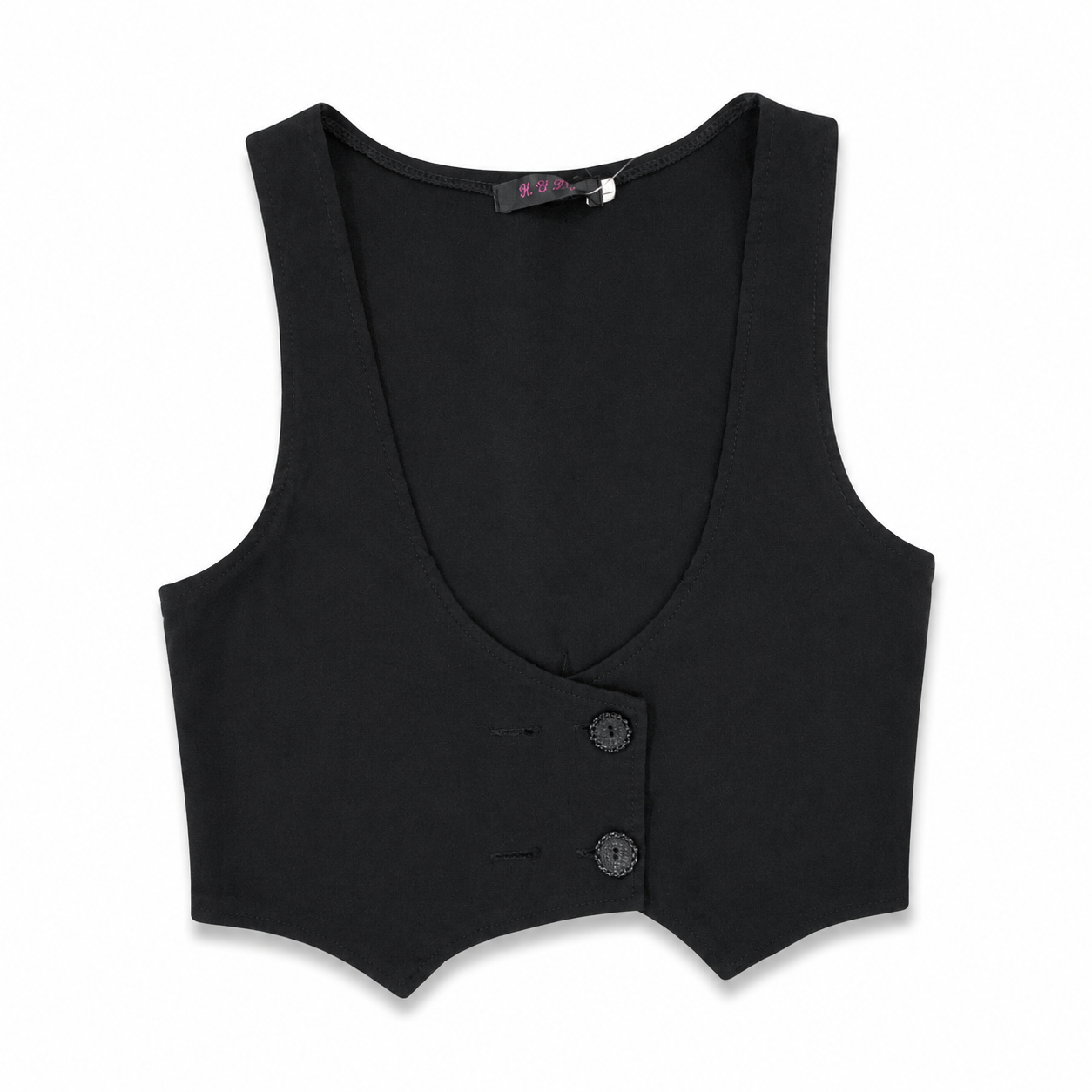 Chaleco Crop Negro Talla S YYFly