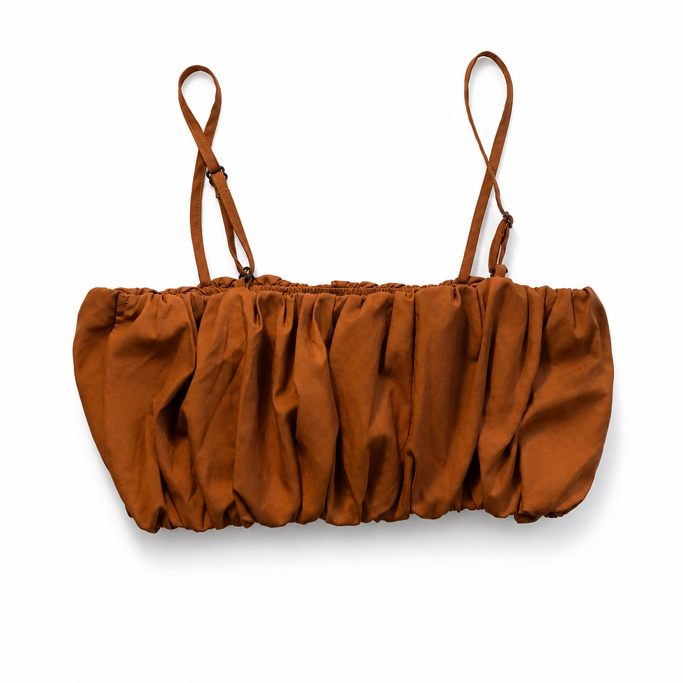 Miniatura: Top Tubo Drapeado Terracota S-M Shein