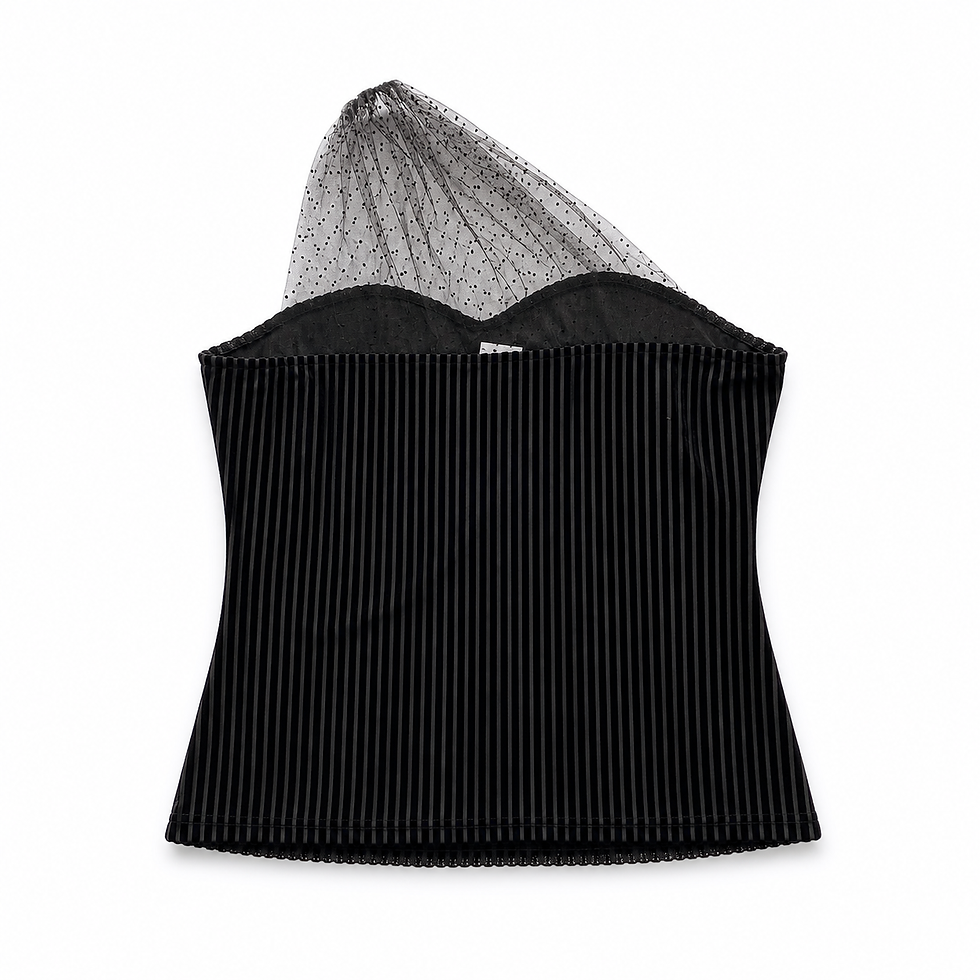 Miniatura: Blusa Asimétrica Negro M Shein