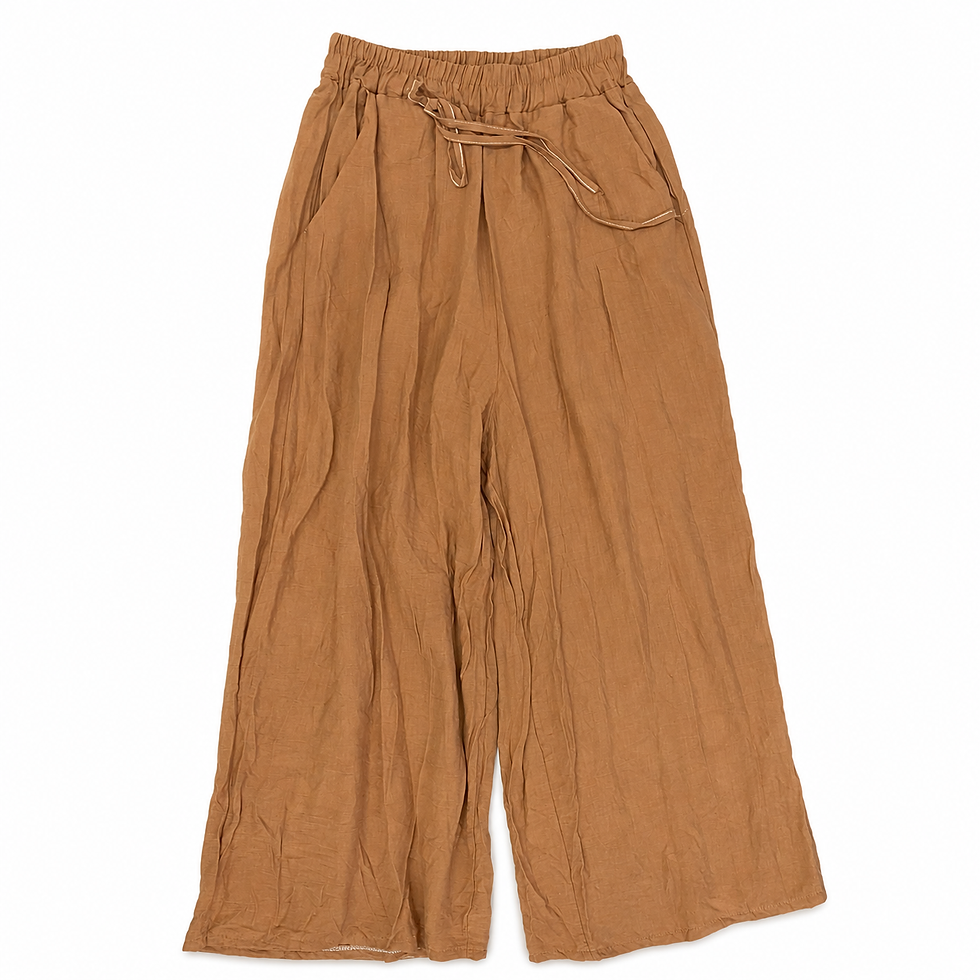 Miniatura: Pantalón Palazzo De Tela Café Durazno Shein Talla XS