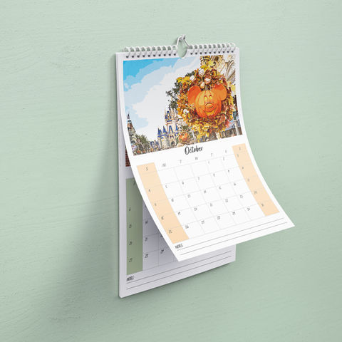 2026 Walt Disney World Retro Calendar - Happy Place Print