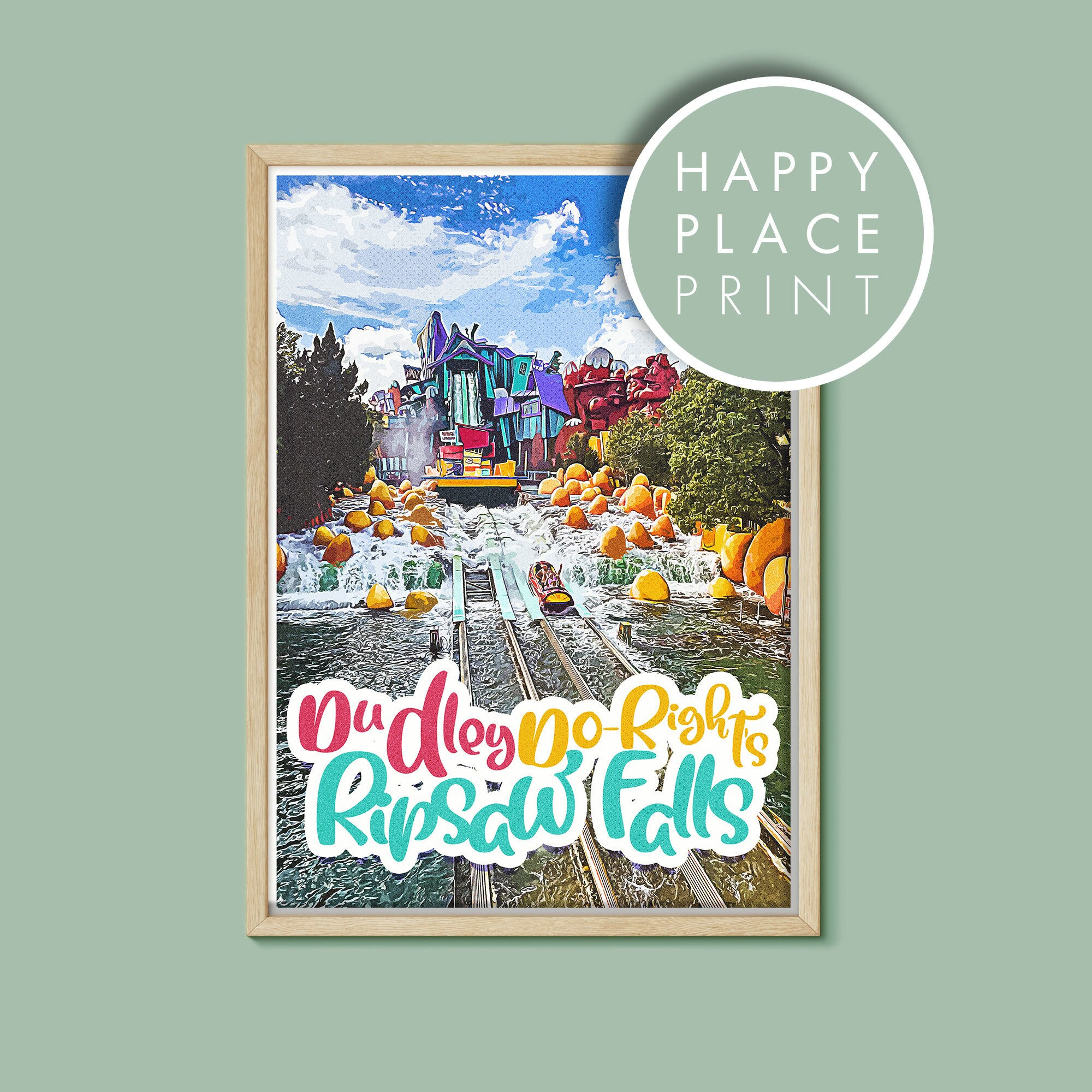 Dudley Do-Rights Ripsaw Falls Poster, Islands of Adventure Poster, Universal