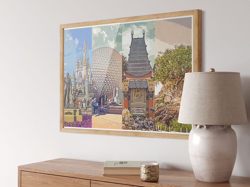Walt Disney World Four Parks Print