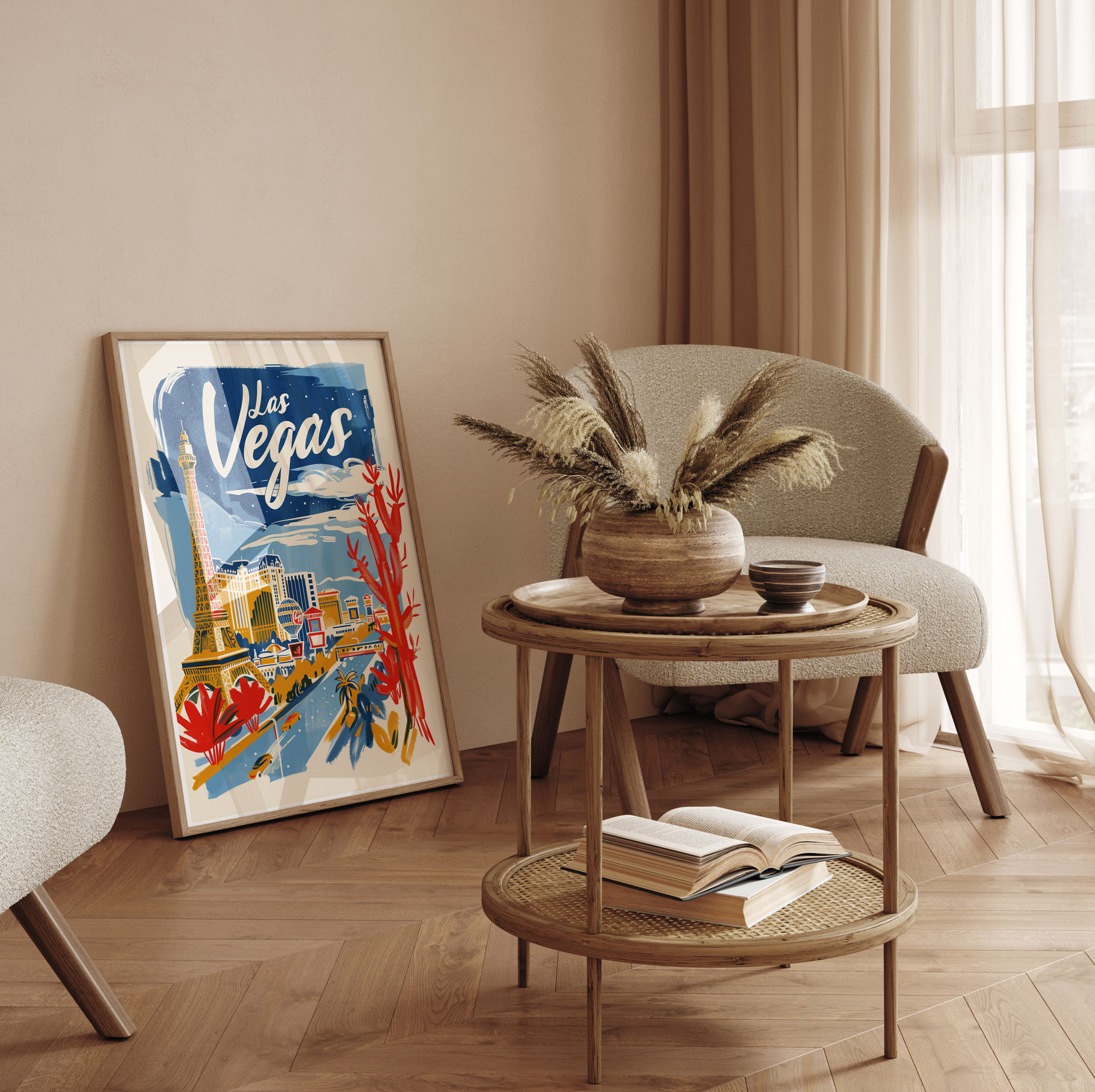 Las Vegas Matisse Style Travel Poster