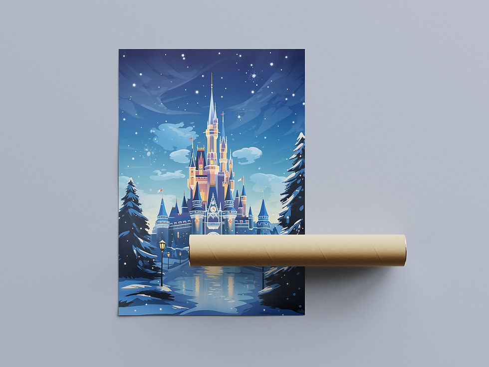 Thumbnail: Christmas Magic Kingdom Poster, Disney Print, Walt Disney World, Christmas Disney Gift, Disney Parks Poster, Disney Poster, D