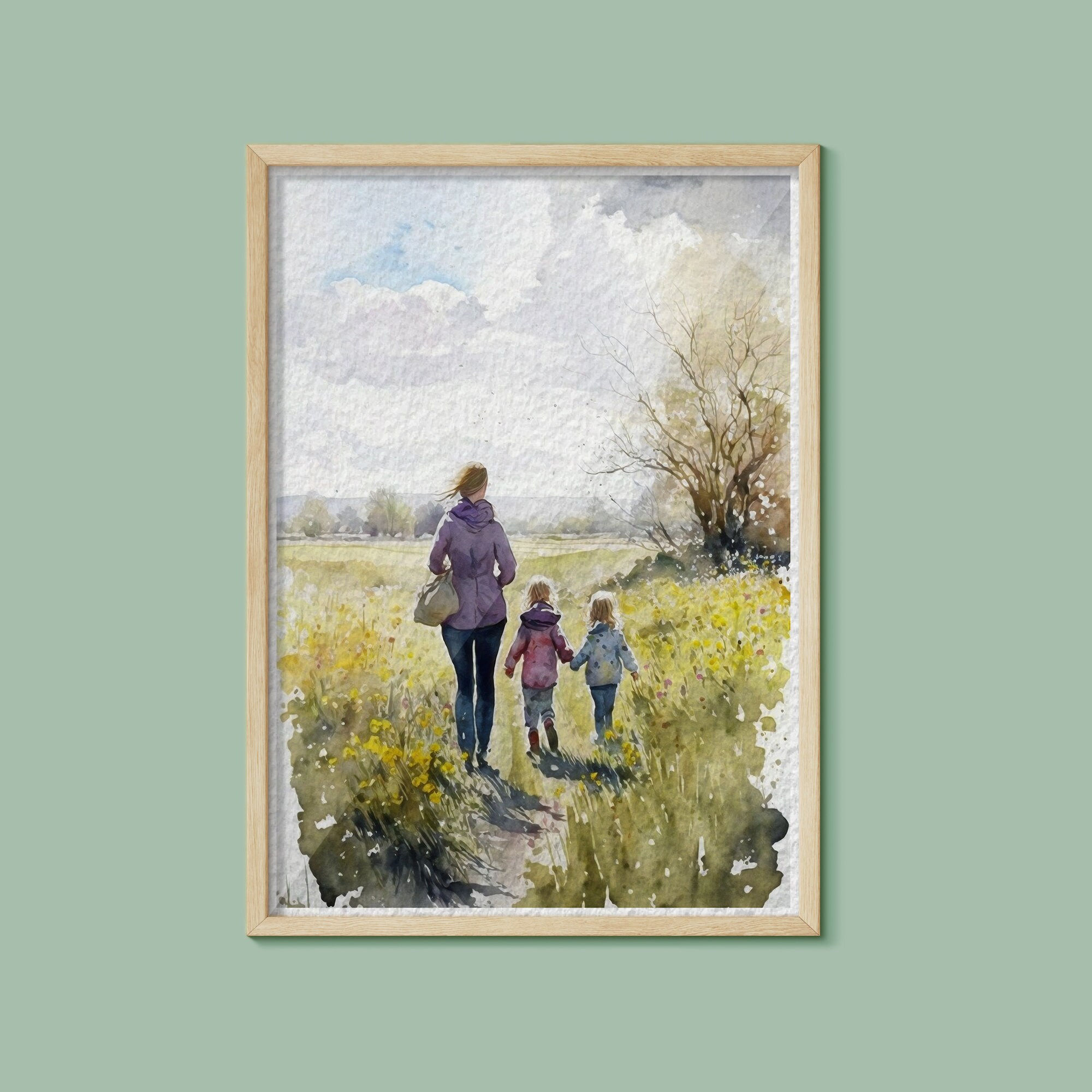 Mother's Day Watercolour Print, Mother's Day Gift, Gift for Mum, Gift for Mom
