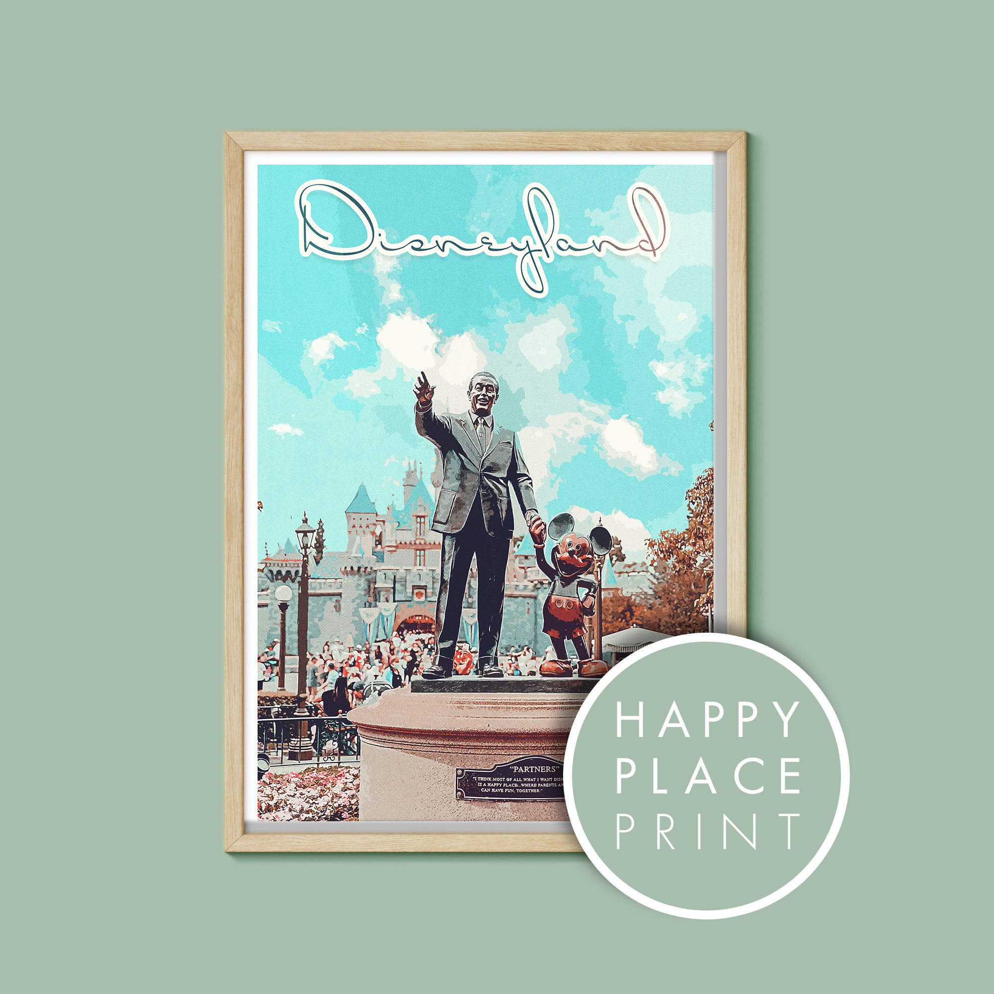 Partners Statue, Disney Print, Disneyland, 