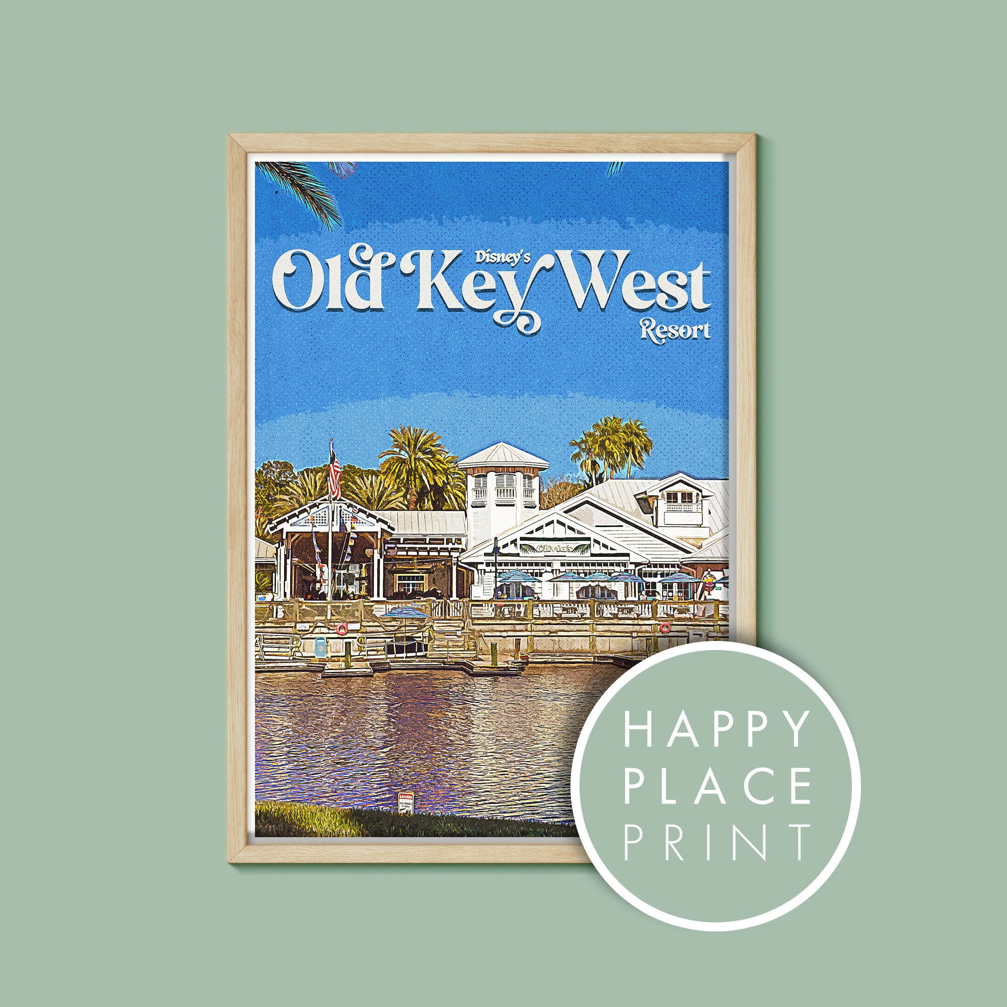 Disney's Old Key West Resort Retro Poster, Walt Disney World Poster
