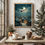 Thumbnail: Christmas Village Wall Art: Festive Moonlight Scene (Multiple Sizes)