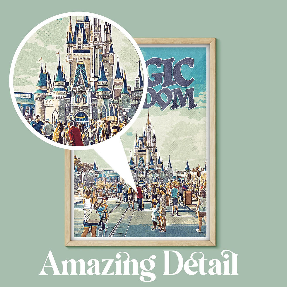 Thumbnail: The Magic Kingdom Retro Poster, Walt Disney World, Disney World Posters