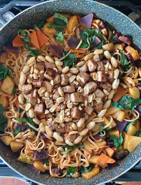 Peanut Ginger Spiced Noodles