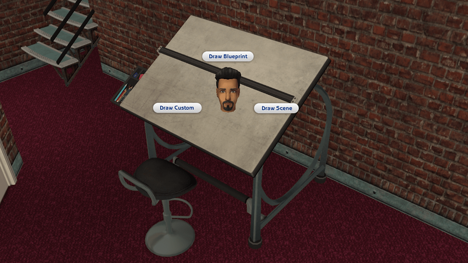 The options on the drafting table renamed to 'draw' instead of 'draft'