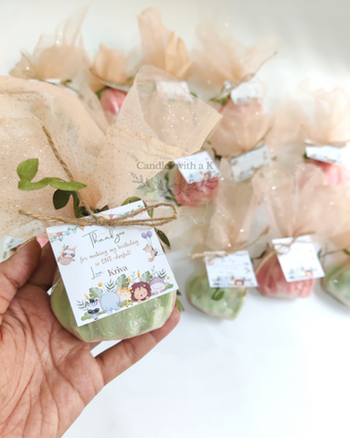 Baby Elephant scented soy wax candles - Birthday return gifts