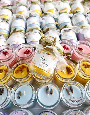 Wedding return gifts - personalized scented candles
