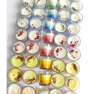 Personalized Return Gifts - Layered Soy Wax Votive Jar Candles