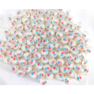 personalized mini jar candles - scented soy wax - Candles with a K - baby shower return gifts with buttons