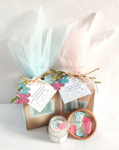 Clay Pot candle & Mini scented soywax candle with buttons