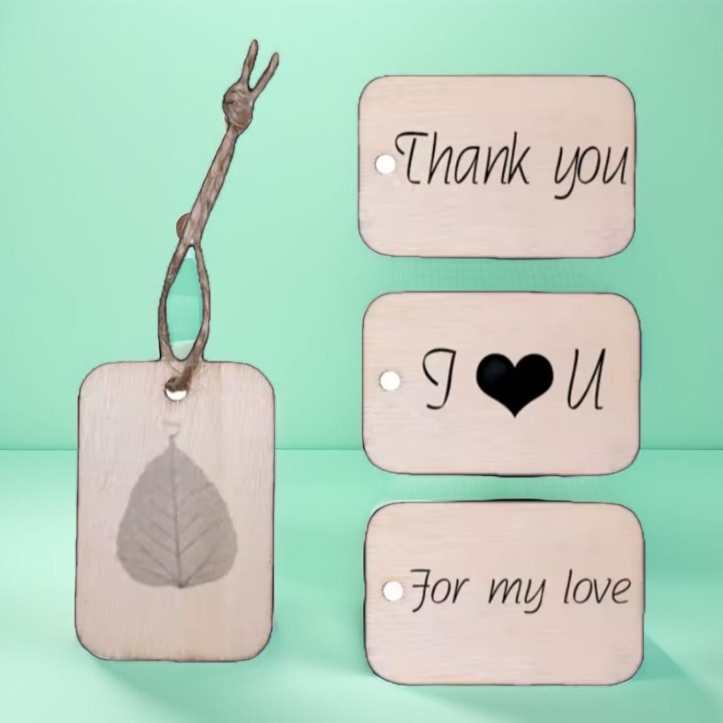 20/set Wood Tag w/ Loop