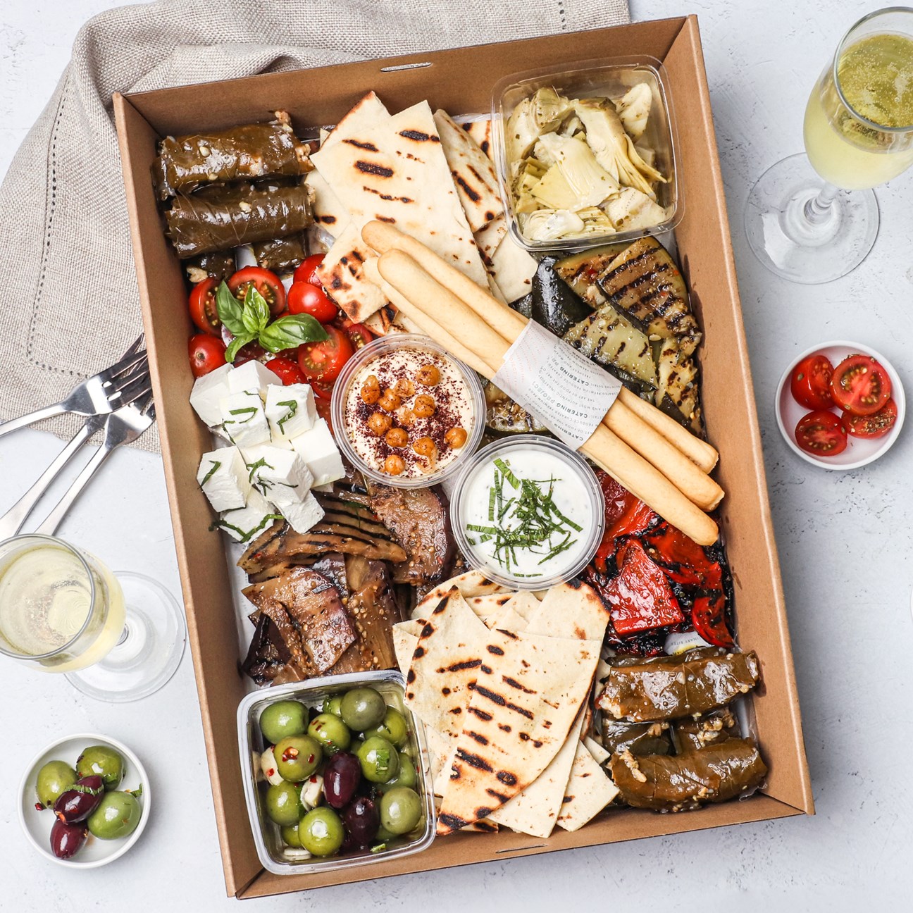 Arranged Food and Objects