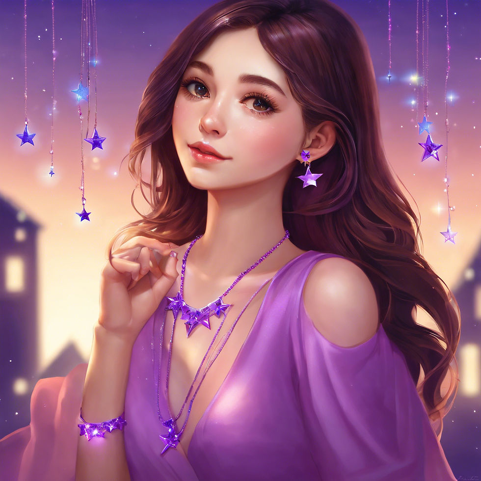girl, purple necklace, stars.jpg