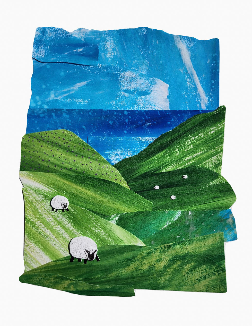 Sheep on the Hills.