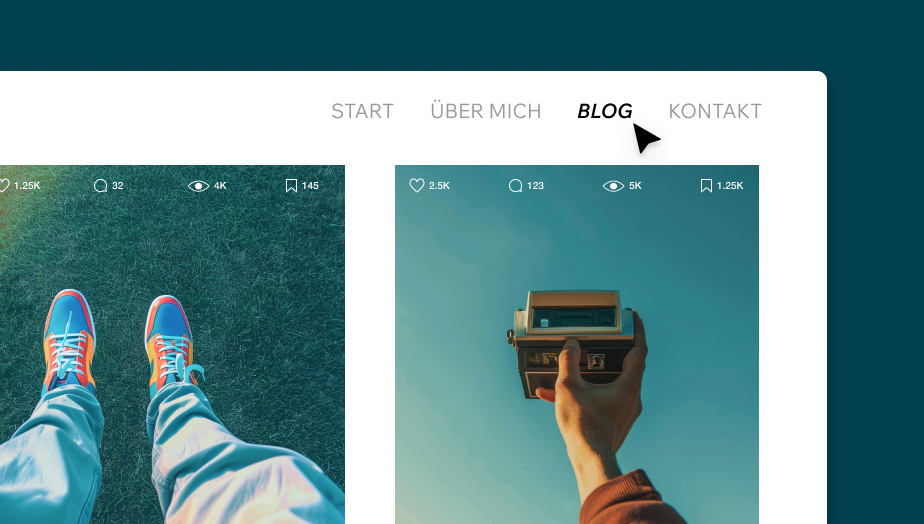 Navigationsmenü einer Website