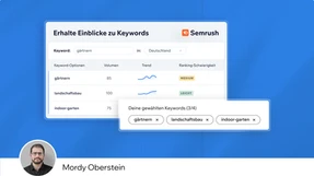 Die Keyword-Recherche mit der Semrush-Integration von Wix