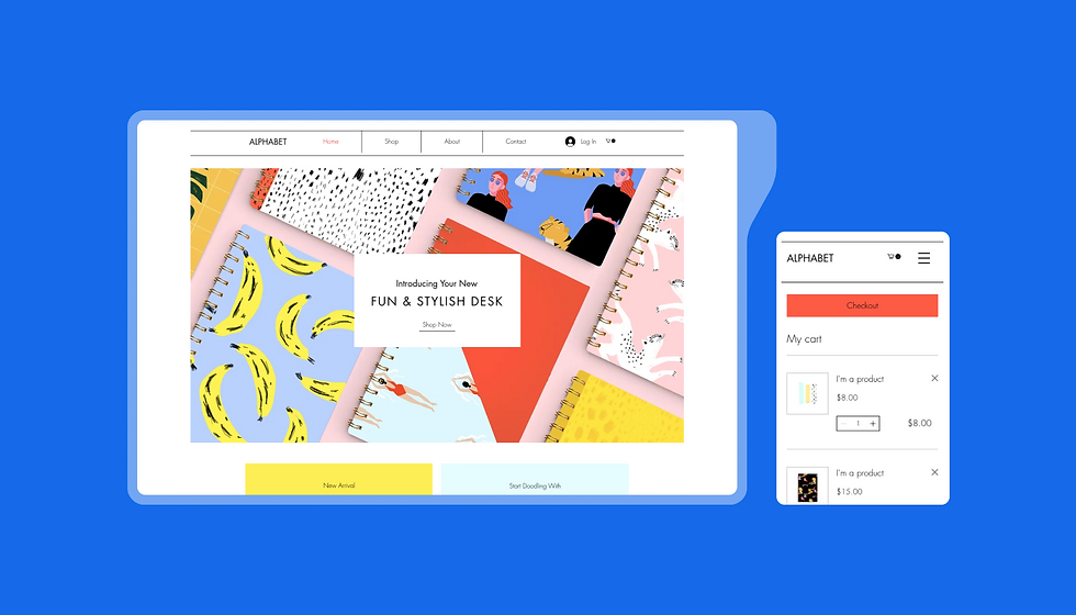 Beispiel einer Website mit einem konsistenten Design