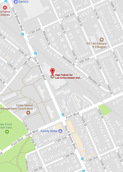 High School for law Enforcement and Public Safety located on a map